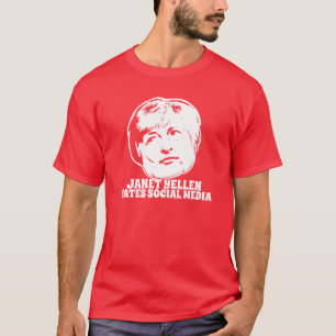 T-shirts Janet Yellen deia meios sociais