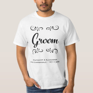 T-shirts Janto de ensaio do Groom Elegant