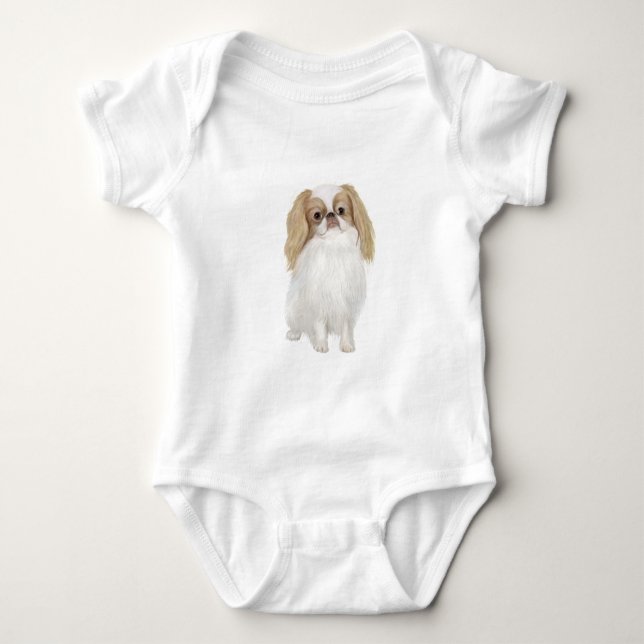 T-shirts Japanese Chin (Laranja / branco) (Frente)