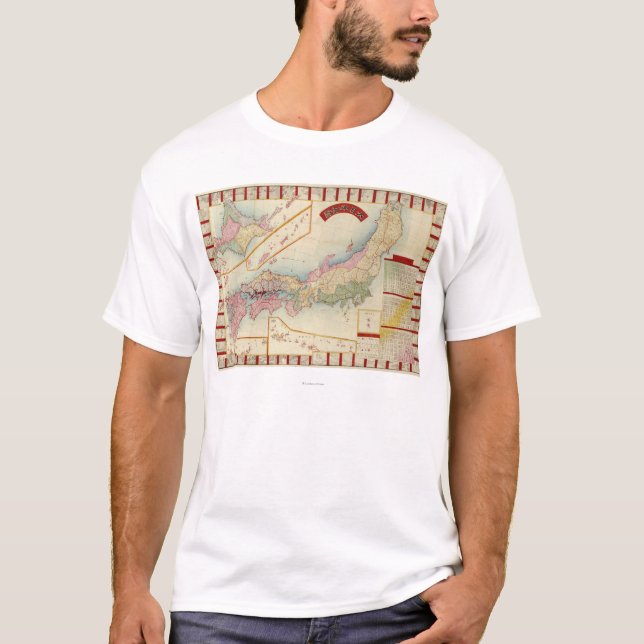 T-shirts JapanPanoramic MapJapan (Frente)
