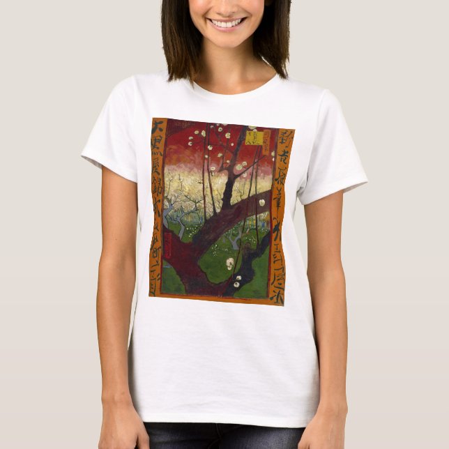 T-shirts Japoneses de Van Gogh depois de Hiroshige (Frente)