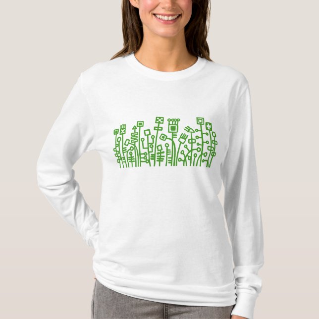 T-shirts Jardim Cibernético - Verde Avocado (Frente)