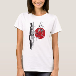 T-shirts Jardim de Bambu Oriental do Nascer do Sol Casament