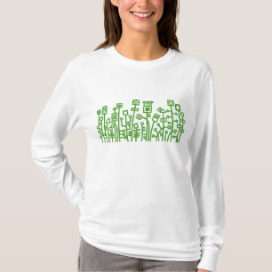 T-shirts Jardim do Cyber - verde do abacate