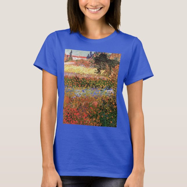 T-shirts Jardim Flor de Vincent van Gogh (Frente)
