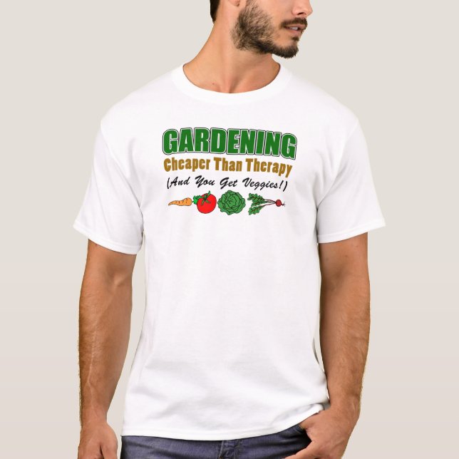 T-shirts Jardinagem mais barata que terapia (Frente)