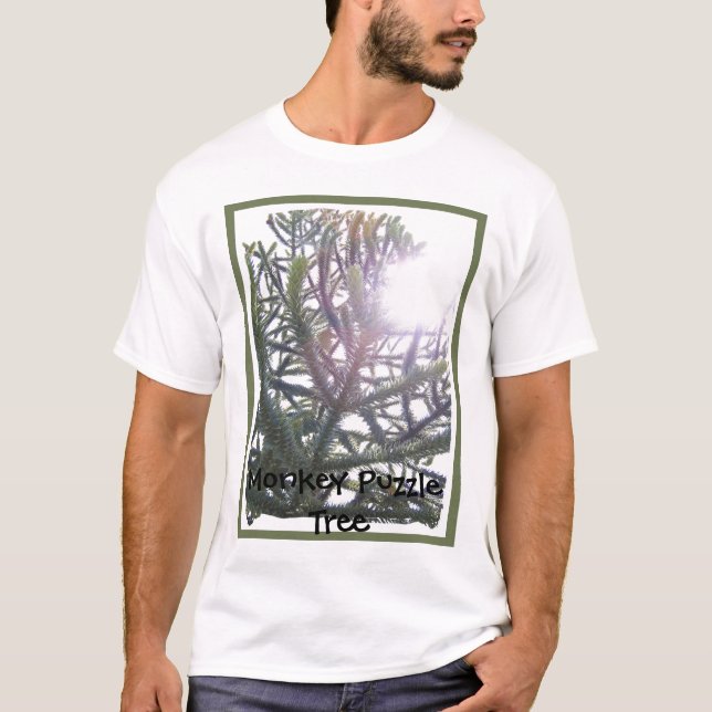 T-shirts Jardins, árvore do quebra-cabeça de macaco (Frente)