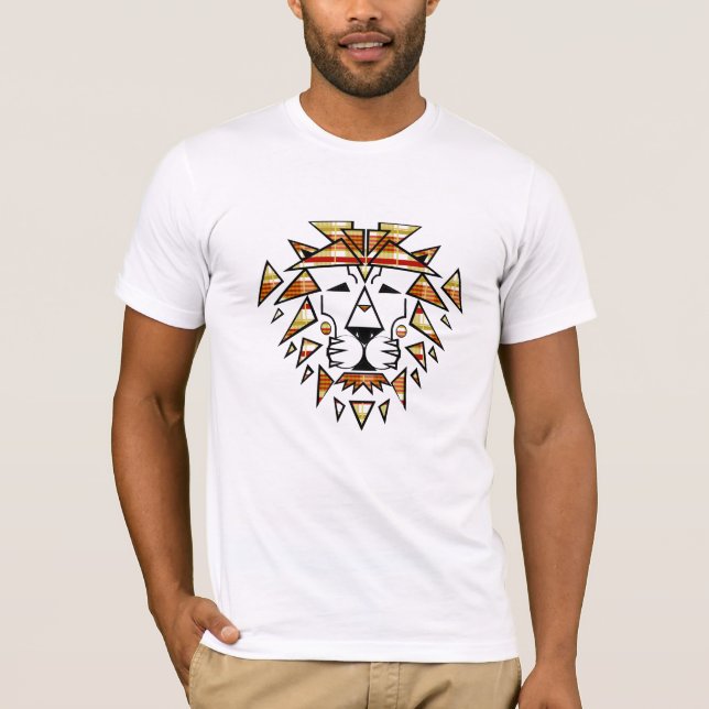 T-shirts Jay Niani - leão Shredded - xadrez da queda - (Frente)
