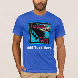 T-shirts Jazz Fest Guitar em Azul