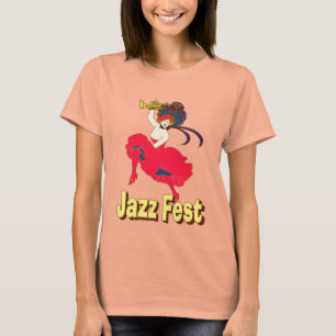 T-shirts Jazz Fest Lady With Horn