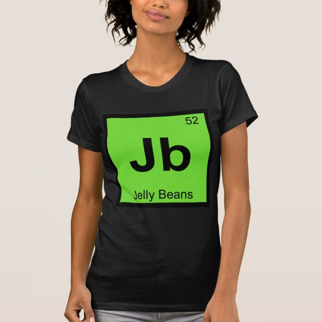 T-shirts Jb - Símbolo de Mesa Periódica de Química do Jelly (Frente)