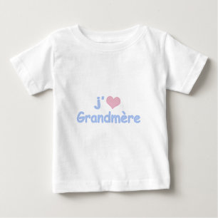 T-shirts Je "coeur" Grandmère
