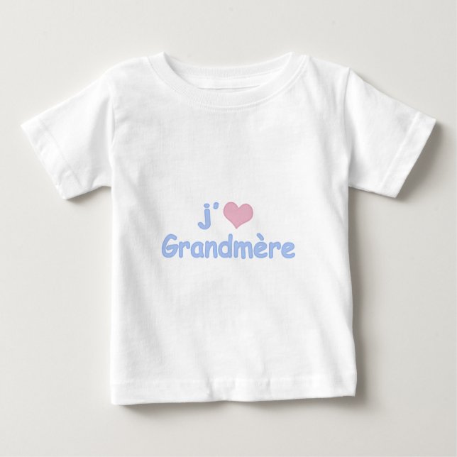 T-shirts Je "coeur" Grandmère (Frente)