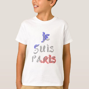 T-shirts Je Suis Paris Art Impressão