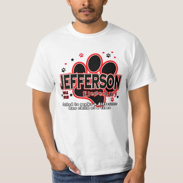 T-shirts Jefferson elementar (Frente)