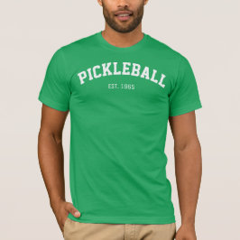 T-shirts Jérsei atlético do PICKLEBALL dos homens (verde)