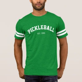T-shirts Jérsei atlético do PICKLEBALL dos homens (verde)
