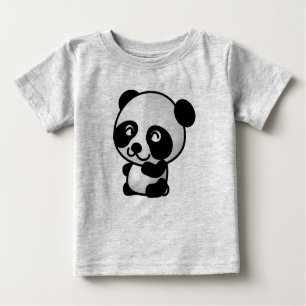 T-shirts Jérsei bonito da multa da panda do bebê