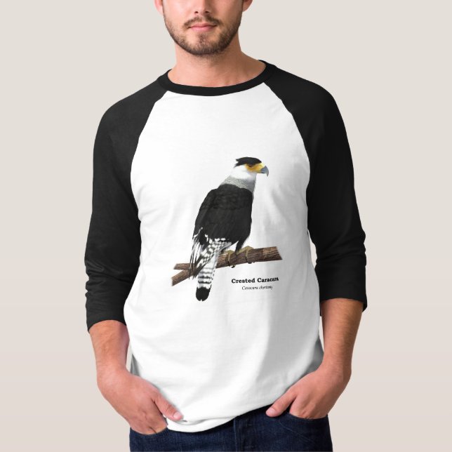 T-shirts Jérsei com crista do Caracara (Frente)
