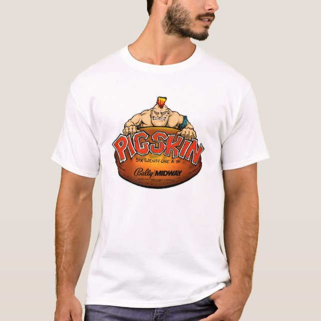 T-shirts Jérsei de equipe da pele de porco (Frente)