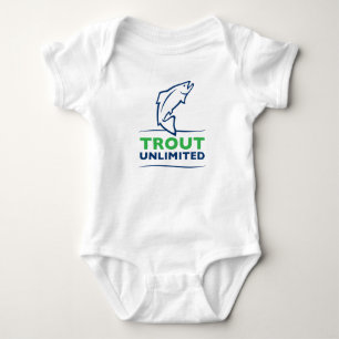 T-shirts Jérsei ilimitado do bebê da truta
