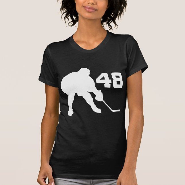 T-shirts Jérsei número 48 do jogador de hóquei em gelo (Frente)
