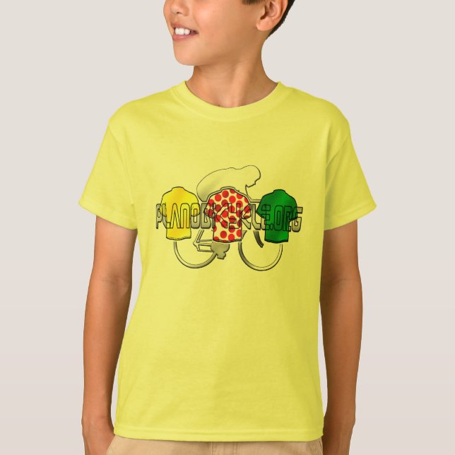 T-shirts Jérseis bolinhas do verde amarelo do ciclismo e do (Frente)