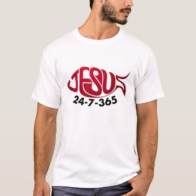 T-shirts Jesus 24-7-365 (Frente)