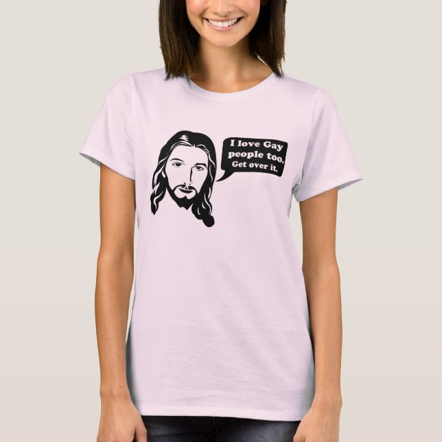 T-shirts Jesus ama pessoas alegres demasiado! (Frente)