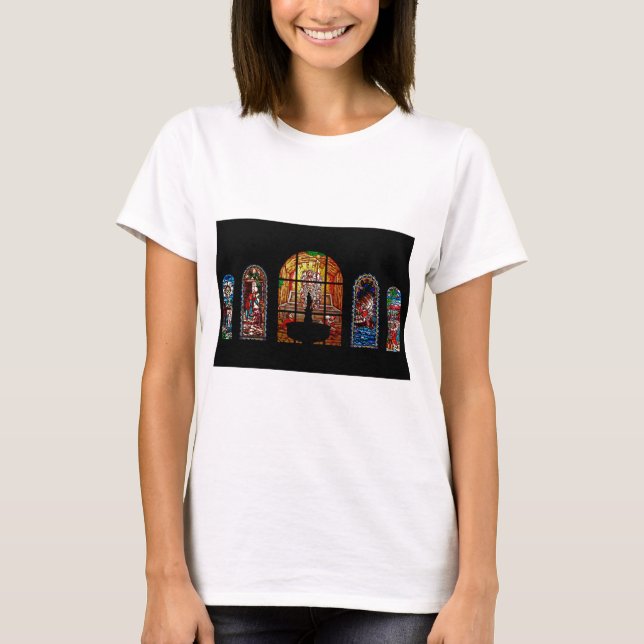 T-shirts jesus de vidro colorido (Frente)