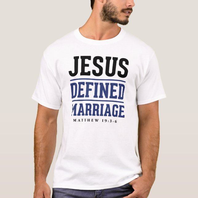 T-shirts Jesus definiu o casamento (Frente)