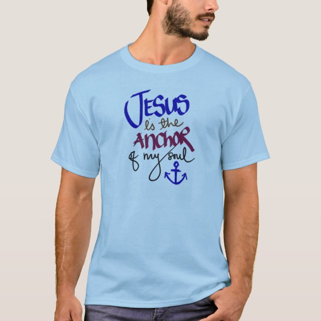 T-shirts Jesus é a âncora da minha alma (Frente)
