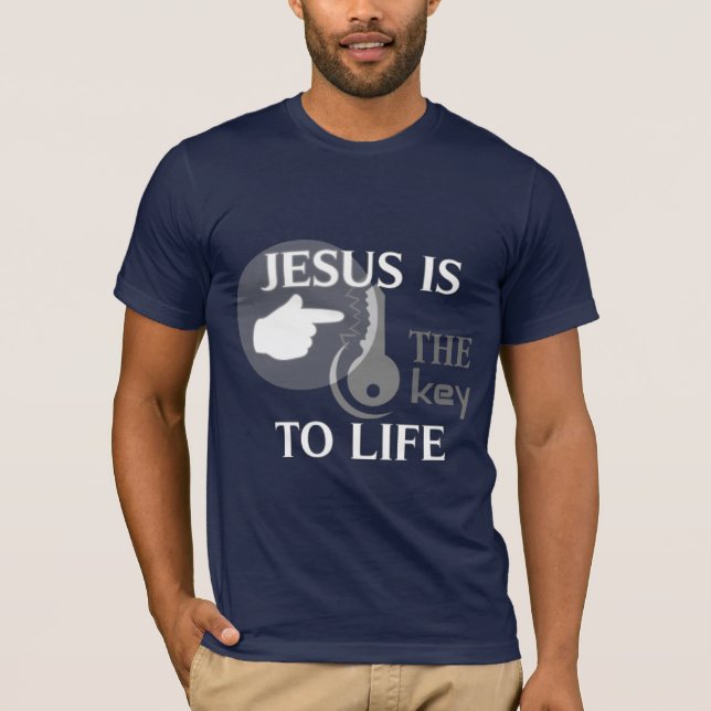 T-SHIRTS JESUS É A CHAVE À VIDA (Frente)