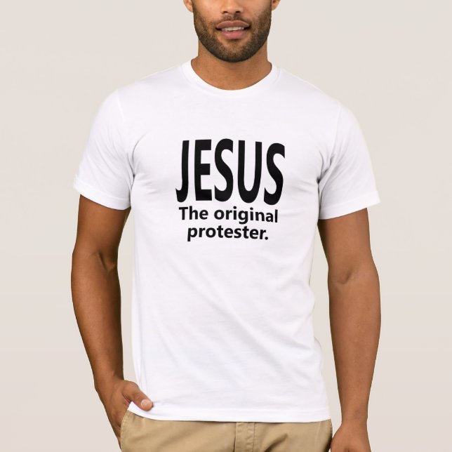 T-shirts JESUS o protestador original (Frente)