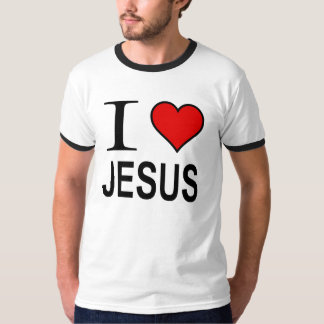 T-shirts Jesus Oferece que eu adoro o logotipo de Jesus em