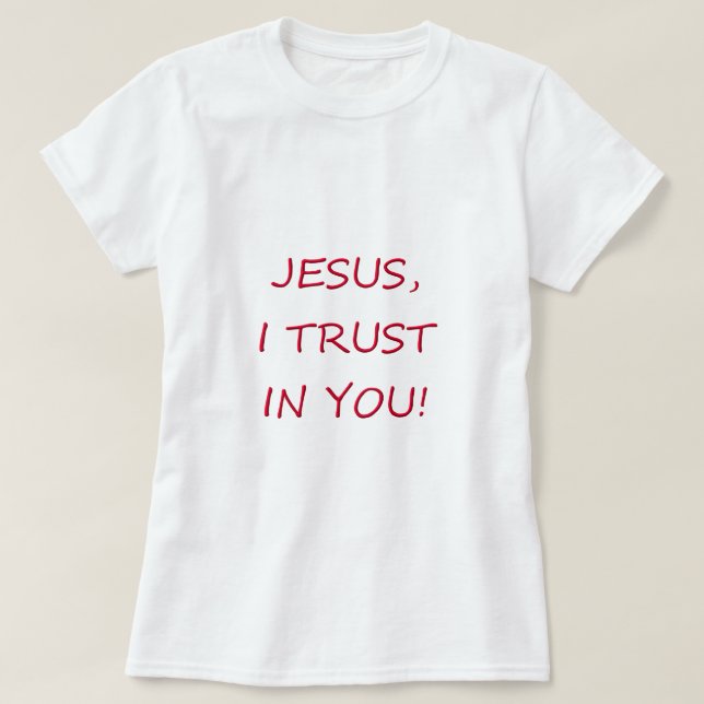 T-shirts Jesus que eu confio em você (Frente do Design)