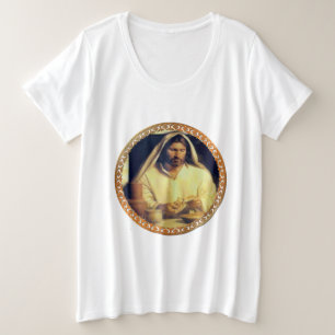 T-shirts Jesus que quebra o vintage do pão