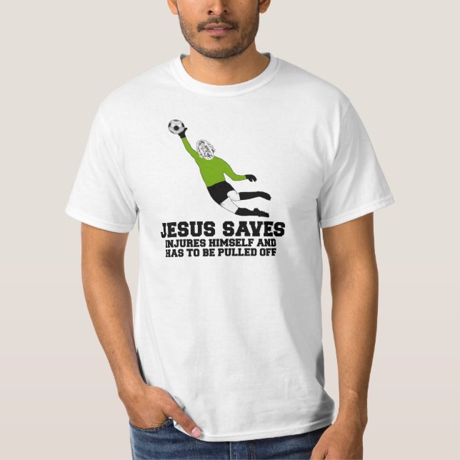 T-shirts Jesus salvar o futebol (Frente)
