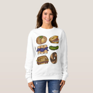 T-shirts Jewish Deli Comida Bagel Blintz Pickle Sweatshirt