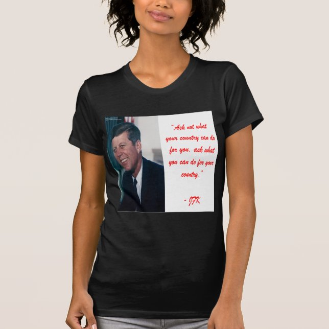 T-shirts JFK & Citação Peçam Não (Frente)