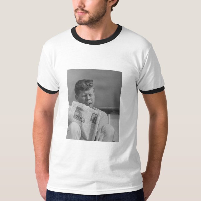 T-shirts JFK que relaxa fora (Frente)
