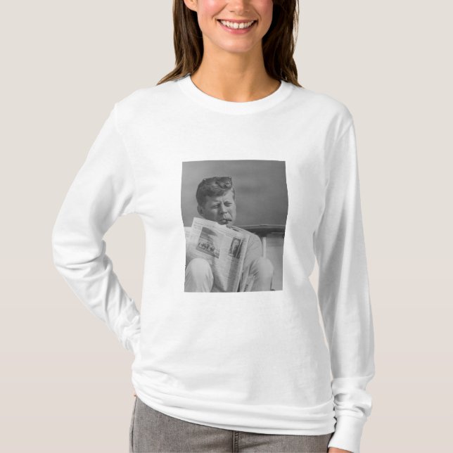 T-shirts JFK que relaxa fora (Frente)