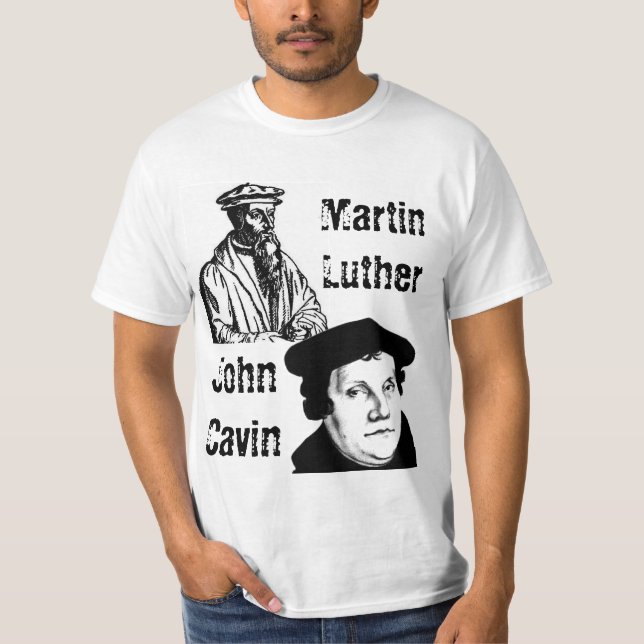 T-shirts João Calvino, Martin Luther (Frente)