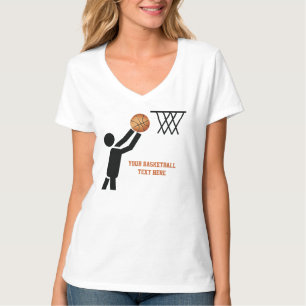 T-shirts Jogador de basquete com bola personalizada