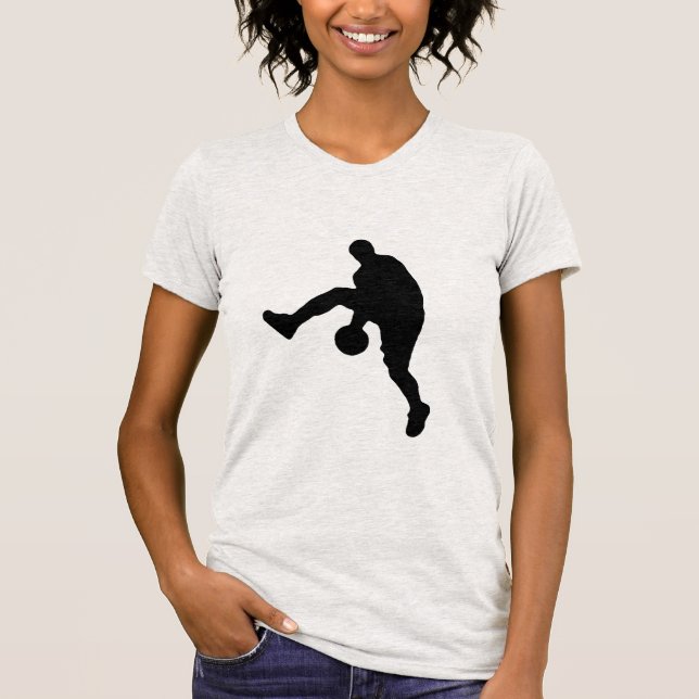 T-shirts Jogador de basquete de pop Art Silhouket (Frente)