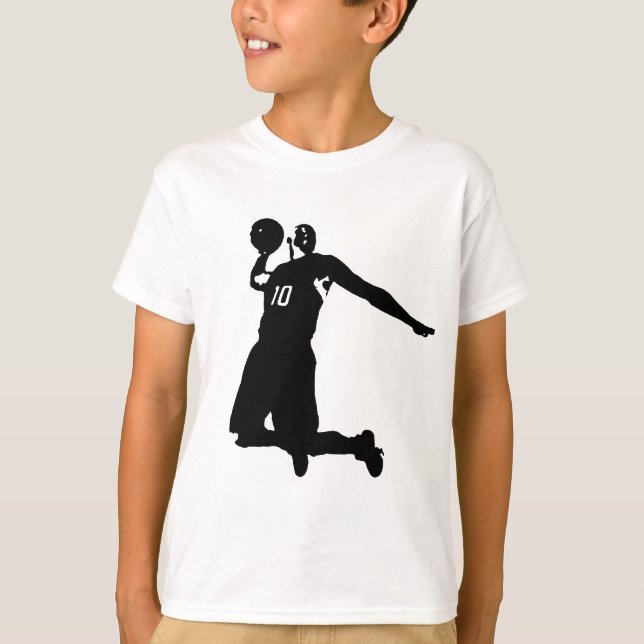 T-shirts Jogador de basquete Silhouette (Frente)