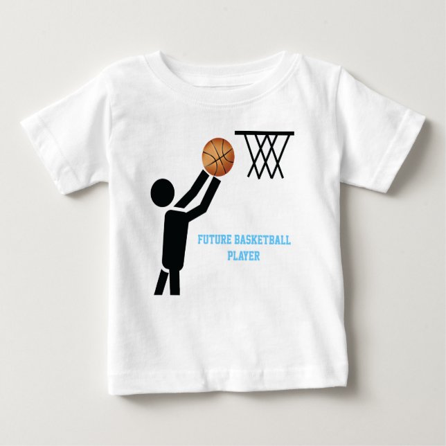 T-shirts Jogador de basquetebol do futuro com bola personal (Frente)