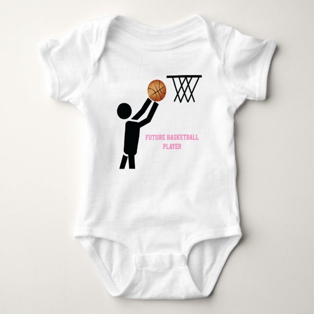 T-shirts Jogador de basquetebol do futuro com bola personal (Frente)