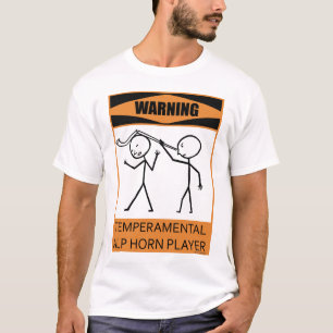 T-shirts Jogador de chifre Temperamental de advertência do