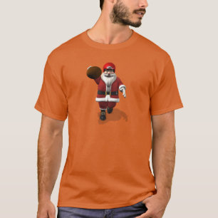 T-shirts Jogador de futebol americano de Papai Noel